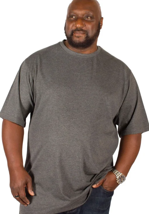Hot Bigdude Plain Crew Neck T-Shirt Charcoal Pants|Cardigans