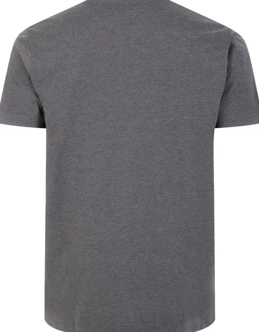 Hot Bigdude Plain Crew Neck T-Shirt Charcoal Pants|Cardigans