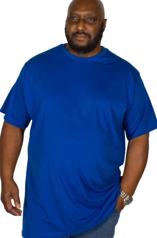 Hot Bigdude Plain Crew Neck T-Shirt Royal Blue Pants|Cardigans