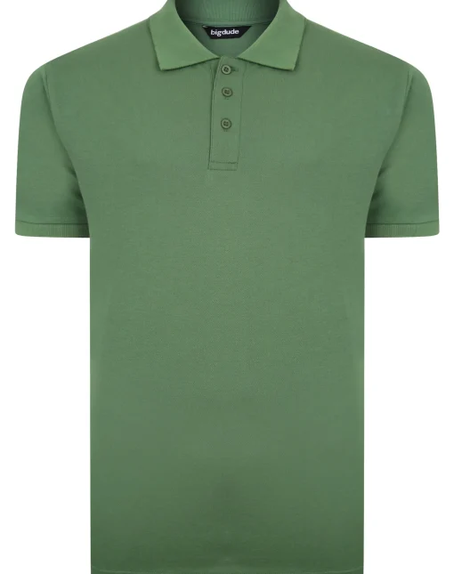 Sale Bigdude Plain Polo Shirt Deep Green Polo Shirts