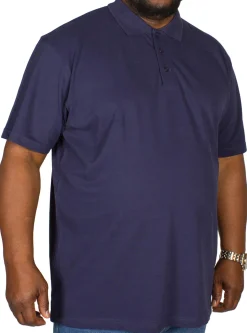Clearance Bigdude Plain Polo Shirt Navy Tall Polo Shirts