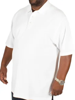 Clearance Bigdude Plain Polo Shirt White Tall Polo Shirts