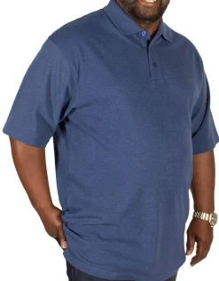 Clearance Bigdude Plain Polo Shirt Denim Tall Polo Shirts