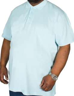 Clearance Bigdude Plain Polo Shirt Light Blue Tall Polo Shirts