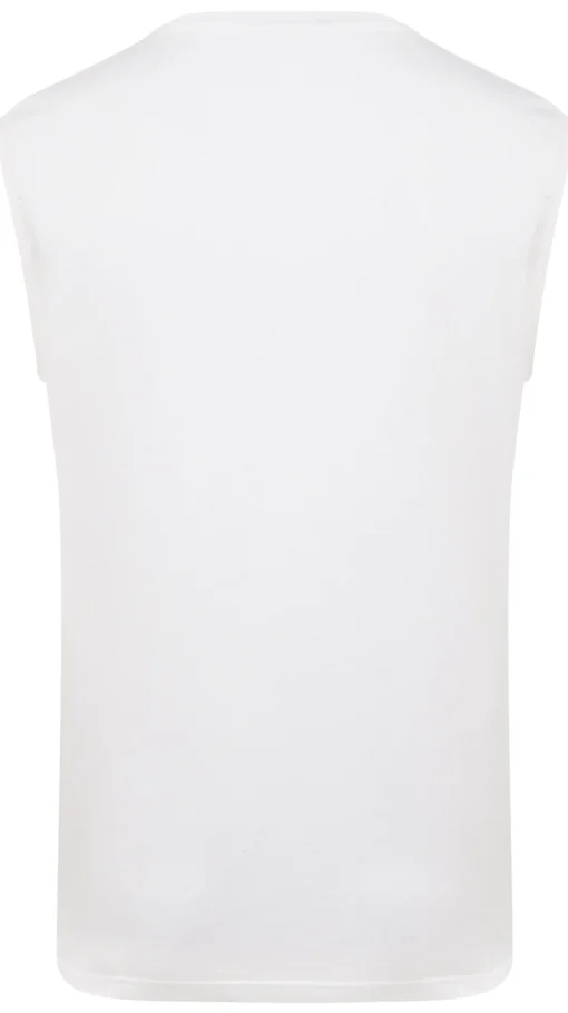 New Bigdude Plain Sleeveless T-Shirt White Tank Tops|T-shirts