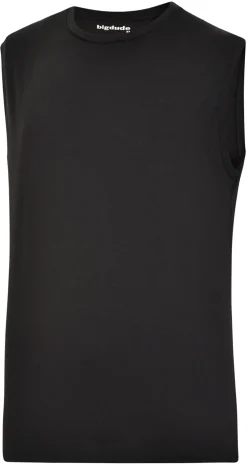 Sale Bigdude Plain Sleeveless T-Shirt Black Tall Tank Tops|T-shirts