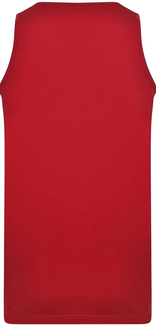 Clearance Bigdude Plain Vest Pepper Red Tall Tank Tops