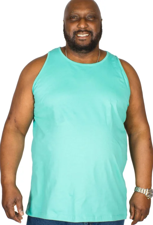 New Bigdude Plain Vest Turquoise Tank Tops