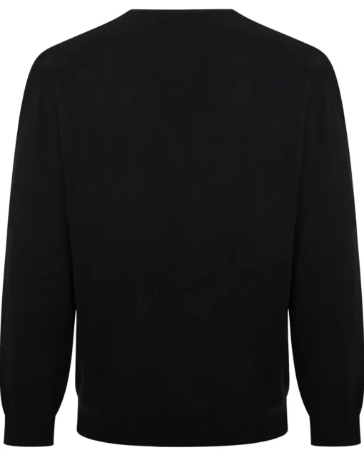 Discount Bigdude Plain V-Neck Knitted Cardigan Black Sweatshirts & Cardigans