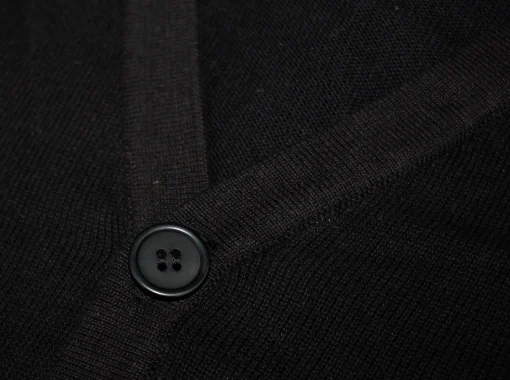 Discount Bigdude Plain V-Neck Knitted Cardigan Black Sweatshirts & Cardigans