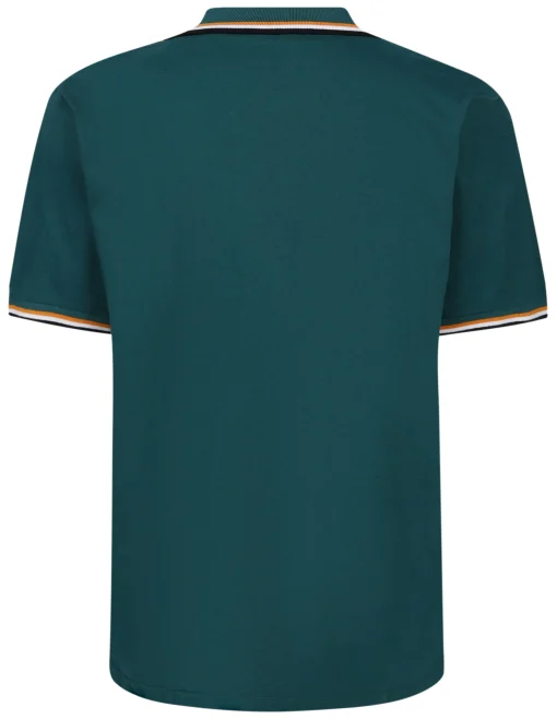 Fashion Bigdude Polo With Contrast Tipping Teal Polo Shirts