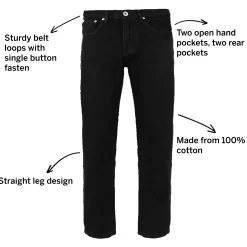 Hot Bigdude Regular Fit Jeans Black Pants|Cardigans