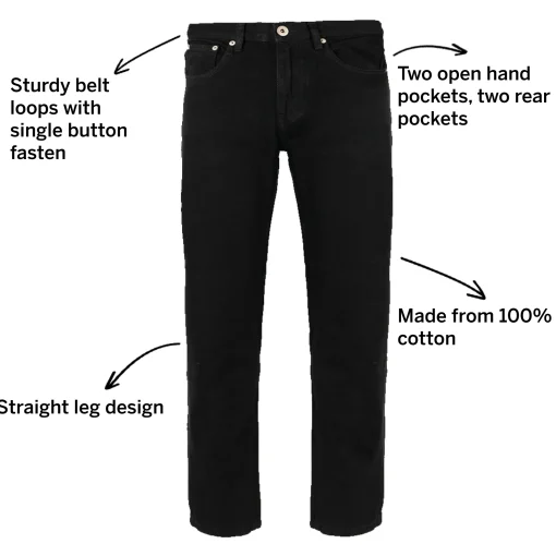 Hot Bigdude Regular Fit Jeans Black Pants|Cardigans