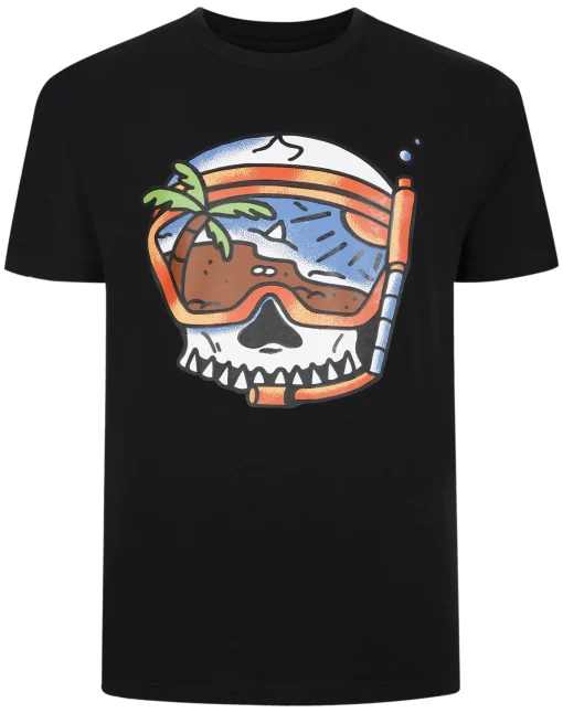 Best Bigdude Scuba Skull Print Pyjama Set Black Pajama Sets|Pajamas