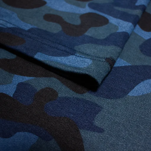 Outlet Bigdude Short Sleeve Camo Hoody Navy Hoodies