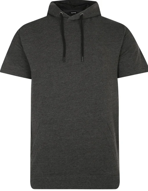 Hot Bigdude Short Sleeve Hoody Charcoal Hoodies
