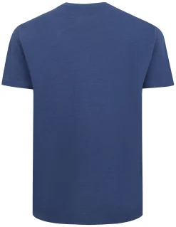 Discount Bigdude Space Dye Bronx Print T-Shirt Indigo T-shirts