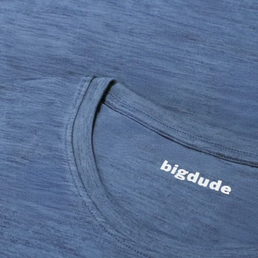 Sale Bigdude Space Dye T-Shirt Navy T-shirts