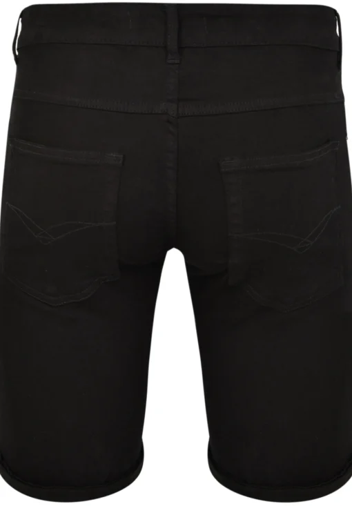 Fashion Bigdude Stretch Denim Shorts Black Shorts
