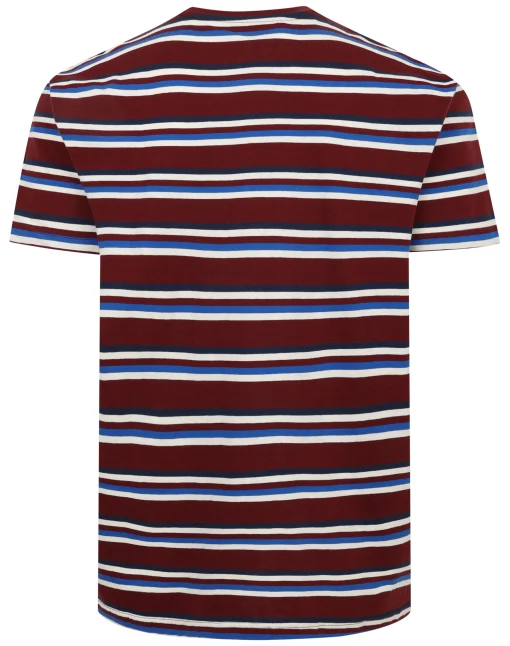 Sale Bigdude Stripe T-Shirt Burgundy T-shirts