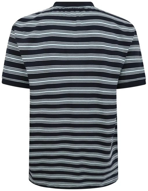 Best Bigdude Striped Jersey Polo Navy Polo Shirts