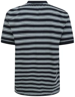 Best Bigdude Striped Jersey Polo Navy Tall Polo Shirts