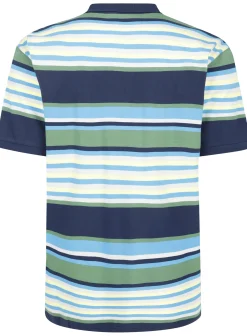 Outlet Bigdude Summer Stripe Polo Navy Polo Shirts