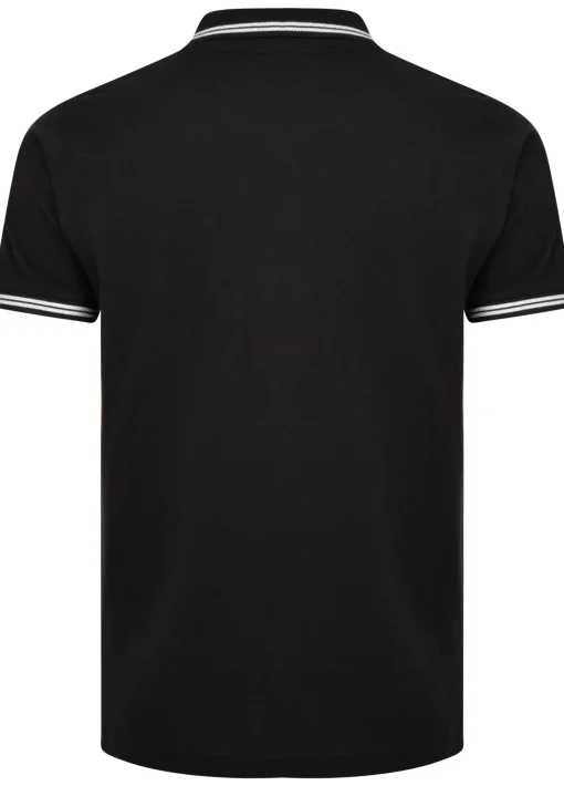 Clearance Bigdude Tipped Polo Shirt Black Polo Shirts