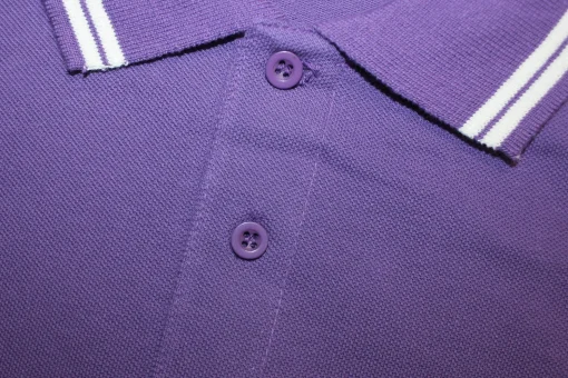 Discount Bigdude Tipped Polo Shirt Purple Polo Shirts