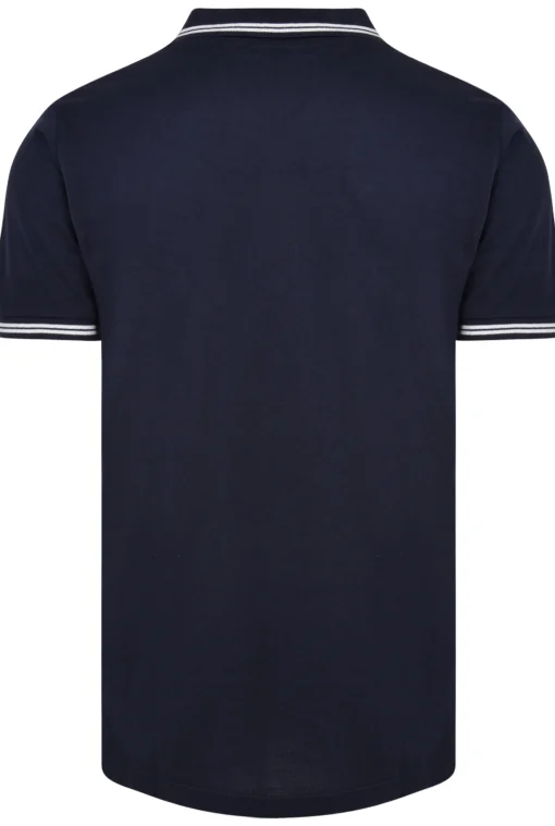 Hot Bigdude Tipped Polo Shirt Navy Polo Shirts