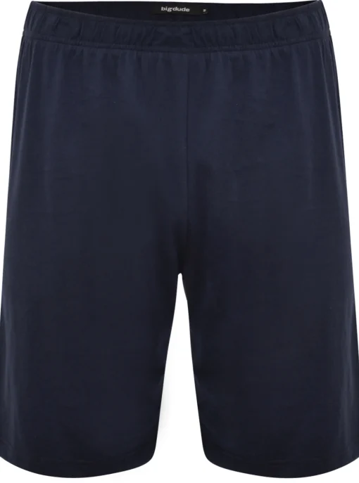 New Bigdude Twin Pack Classic Pyjama Shorts Navy Pajama Bottoms|Pajamas
