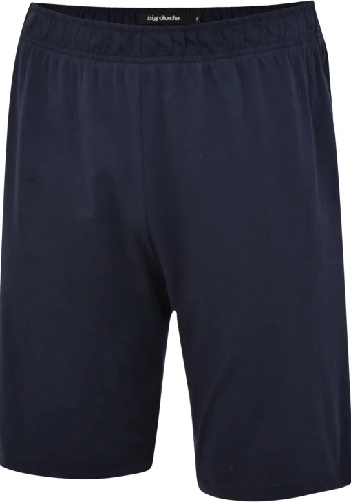 New Bigdude Twin Pack Classic Pyjama Shorts Navy Pajama Bottoms|Pajamas