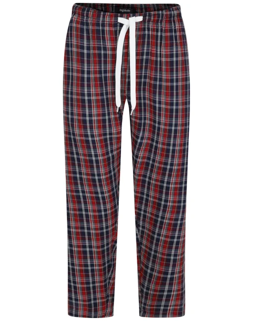 Outlet Bigdude Twin Pack Woven PJ Pants Blue/Red Pajamas|Pajama Bottoms