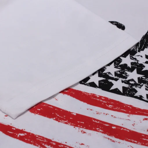 Fashion Bigdude USA Print T-Shirt White T-shirts